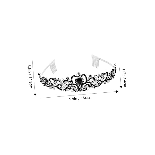 MUCKLILY Silberne Strass Hochzeit Krone Damen Haarschmuck Braut Tiara Elegant Glänzend für Geburtstag Party Festliche Anlässe von MUCKLILY
