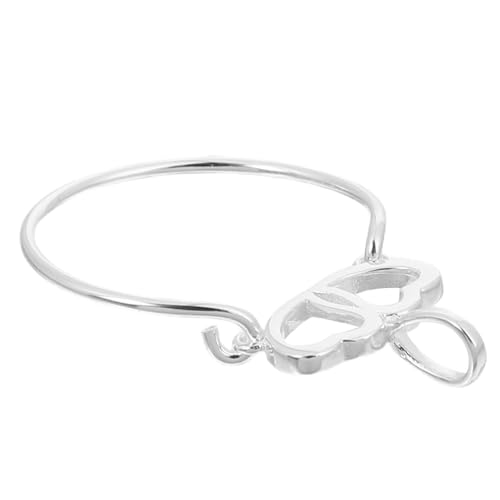 MUCKLILY Sterling Silber Charm Anhänger Doppelherz Schmuckhalter Kreis Anhänger Halskette Elegant Minimalistisch Für Alltag Romantische Anlässe von MUCKLILY