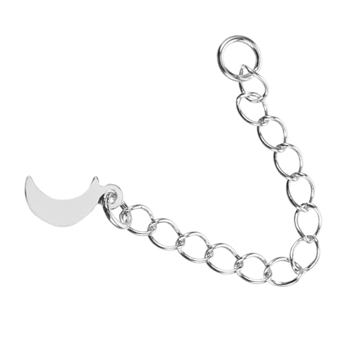MUCKLILY Sterling Silber Kettenverlängerung Mond Design Verlängerungskette für Halsketten Armbänder Fußkettchen DIY Schmuckzubehör für Damen von MUCKLILY