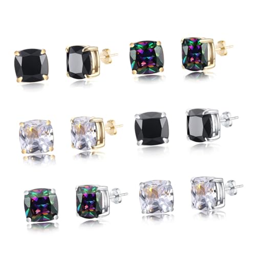 MUCKLILY Sterling Silber Ohrstecker Damen mit Buntem Zirkonia Farbige Ohrpins Modisch Allergikerfreundlich Vielseitig für Alltag Party MUCKLILY Sterling Silber Ohrstecker Damen mit Buntem Zirkonia Farbige Ohrpins Modisch Allergikerfreundlich Vielseitig für Alltag Party von MUCKLILY