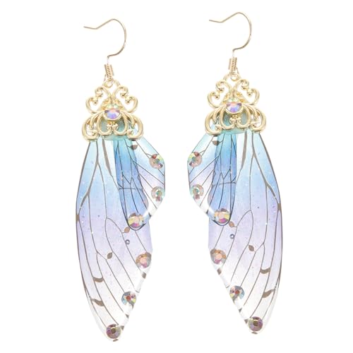 MUCKLILY Sterling Silber Schmetterlingsflügel Ohrringe Hängend Leicht Elegant Damen Mädchen Tropfenohrringe Für Alltag und Party von MUCKLILY