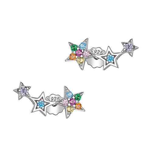 MUCKLILY Sterling Silber Stern Ohrstecker Damen Zirkonia Ohrschmuck Leicht Komfortabel Modisch Alltagsschmuck Hautfreundlich Korrosionsbeständig MUCKLILY Sterling Silber Stern Ohrstecker Damen Zirkonia Ohrschmuck Leicht Komfortabel Modisch Alltagsschmuck Hautfreundlich Korrosionsbeständig von MUCKLILY