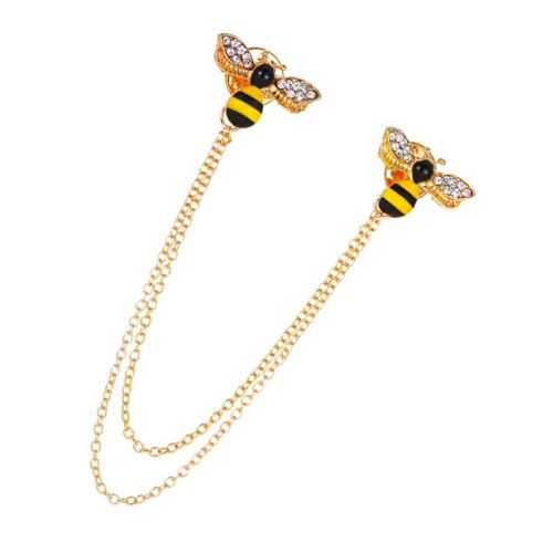 MUCKLILY Strass Biene Brosche Pin für Damen und Herren Eleganter Insekten Schmuck Dekorativer Anstecker für Jacke Pullover Schal für Party Cosplay und Festliche Anlässe von MUCKLILY