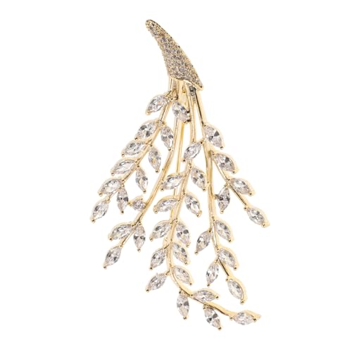 MUCKLILY Strassbrosche Damen Anstecknadel mit Funkelnden Kristallen Modisches Accessoire für Kleidung Schals und Hüte Eleganter Kupfer broschenpin für Festliche Anlässe und Alltag von MUCKLILY