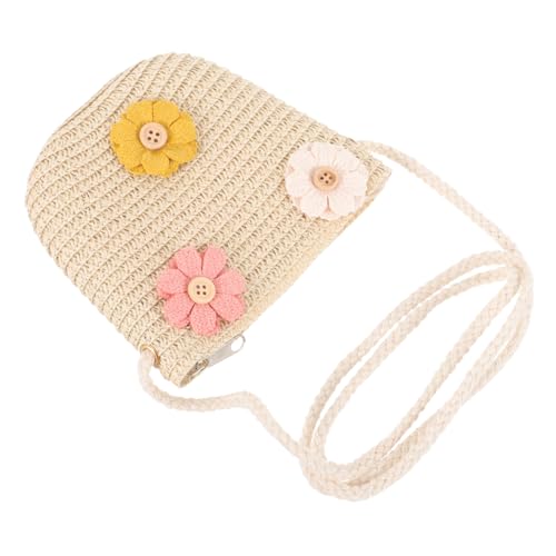 MUCKLILY Strohtasche Sommer Crossbody Bag Handgewebt Leicht und Langlebig für Strand Party Shopping Mädchen Geschenk Zufällige Farbe von MUCKLILY