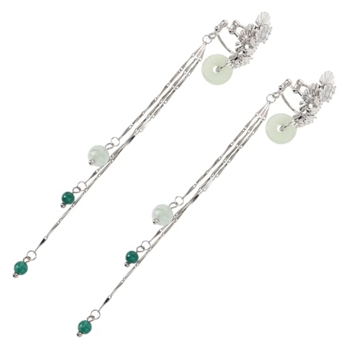 MUCKLILY Stylische Damen Ohrhänger Zirkonia Fächerform Lange Quasten Ohrringe Kreativer Ohrschmuck Elegant für Alltag und Party Silberfarbenes MUCKLILY Stylische Damen Ohrhänger Zirkonia Fächerform Lange Quasten Ohrringe Kreativer Ohrschmuck Elegant für Alltag und Party Silberfarbenes von MUCKLILY
