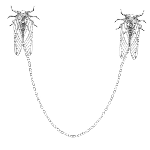 MUCKLILY Kragen-nadeln Mit Retro-zikaden-muster Anstecknadeln Für Herren-anzüge Broschen-revers Broschenschnalle Tier-nadeln Brosche Für Damen Hochzeits-anzug-brosche Schal-nadel von MUCKLILY