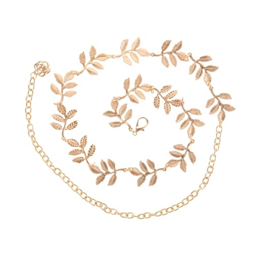 MUCKLILY Taillenkette Damen Verstellbar Metallgürtel mit Motiv Bauchkette Sommer Body Chain Schmuck für Party Alltag Hochzeit Strand von MUCKLILY