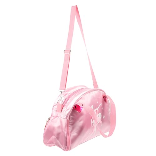 MUCKLILY Tanz Umhängetasche aus Leichtem Oxford Polyester mit Verstellbarem Gurt Geräumige Single shoulder Dance Bag für Ballett und Latin mit Tänzerinnen motiv für Mädchen von MUCKLILY