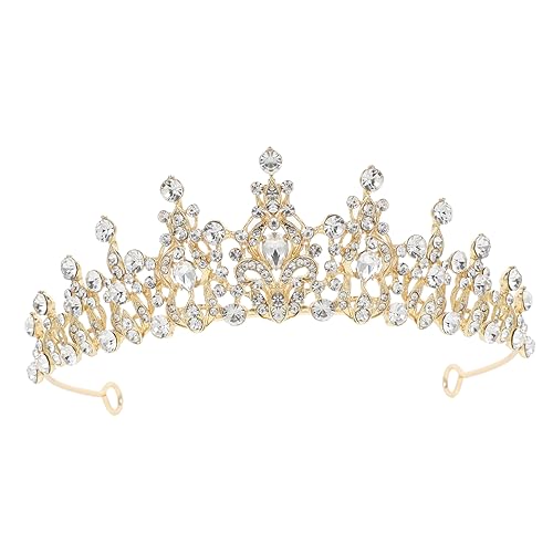 MUCKLILY Tiara Krone Haarschmuck Damen Strass Prinzessin Accessoires Hochzeit Braut Geburtstag Party Stirnband Elegant Komfortabel für Braut und Damen von MUCKLILY