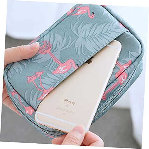 MUCKLILY Tragbare Kosmetiktasche Flamingo Design Große mit Reißverschluss Leichtes Dacron Material Makeup Organizer für Reise und Zuhause mit Praktischem Griff von MUCKLILY