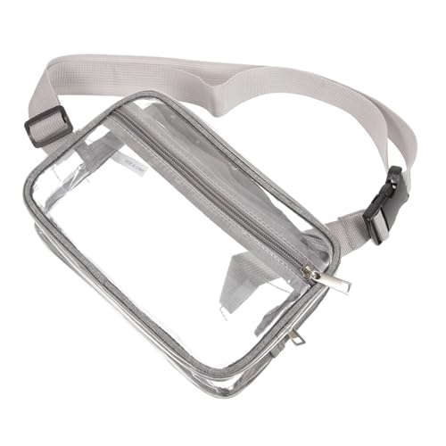 MUCKLILY Transparente Bauchtasche mit Verstellbarem Gürtel Leichte Praktische Hüfttasche für Damen und Herren zum Laufen Radfahren Reisen mit Ausreichend Platz für Handy Geldbörse von MUCKLILY