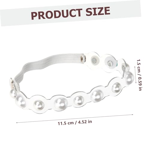 MUCKLILY Transparente Elastische High Heels Schuhbänder mit Weißen Perlen Abnehmbare Anti rutsch Riemchen Dekorative Strapazierfähige Schuhriemen für Damen Pumps und Sandaletten von MUCKLILY