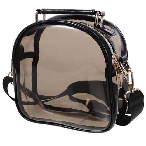 MUCKLILY Transparente Kleine Crossbody Tasche Damen PVC Schultertasche Verstellbar Leicht Großer Stauraum für Stadion Konzerte Alltag und Outdoor von MUCKLILY