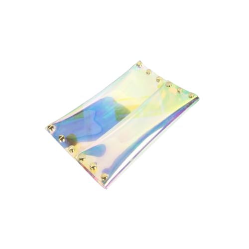 MUCKLILY Transparente PVC Handtasche für Damen Hologramm Clutch und Umhängetasche für Abendveranstaltungen Shopping und Reisen mit Ausreichend für Handy Lippenstift und Geldkarten von MUCKLILY