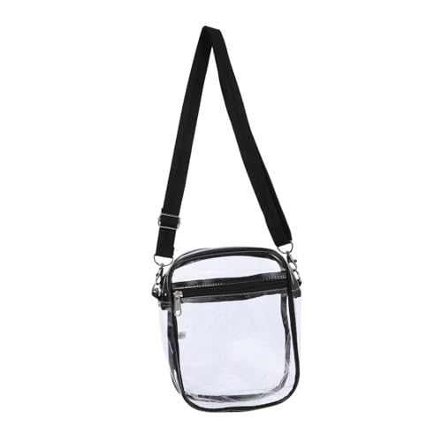 MUCKLILY Transparente PVC Schultertasche Damen Verstellbarer Gurt Modische Umhängetasche Vielseitige Handtasche für Arbeit Shopping Schule und Alltag von MUCKLILY
