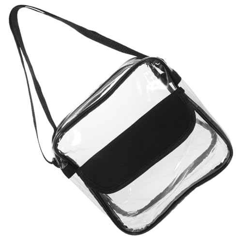 MUCKLILY Transparente PVC Umhängetasche Groß mit Verstellbarem Gurt Damen Bauchtasche für Reisen Sport Shopping Stadien Geeignet Langlebig Reißfest Praktische Handy aufbewahrung von MUCKLILY
