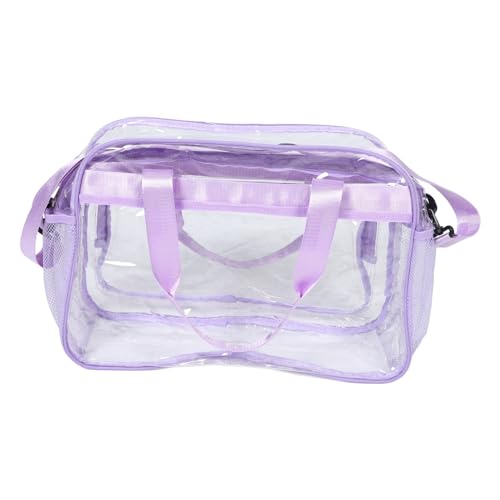 MUCKLILY Transparente Sporttasche für Damen Große Durchsichtige Tragetasche Vielseitige Handtasche für Reisen Modisches Design PVC Großzügiges von MUCKLILY
