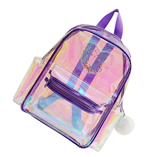MUCKLILY Transparenter Rucksack Mit Herzmuster Stadion Genehmigt Süßer Backpack Für Mädchen Und Frauen Große Kapazität Für Konzerte Ausflüge Und Freizeit von MUCKLILY