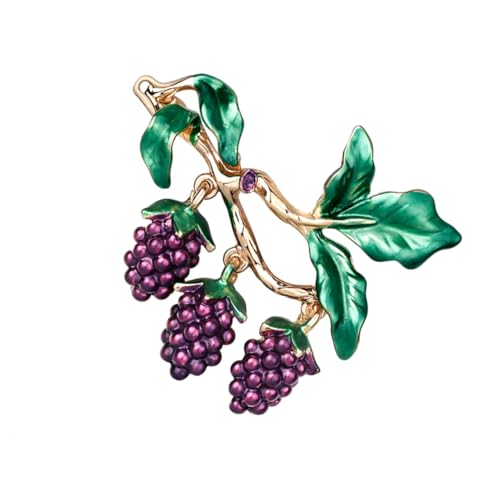 MUCKLILY Trauben brosche aus Legiertem mit Strassverzierung Modische Anstecknadel für Damen Schmuckaccessoire Passend zu Kleidern Pullovern Schals und Taschen MUCKLILY Trauben brosche aus Legiertem mit Strassverzierung Modische Anstecknadel für Damen Schmuckaccessoire Passend zu Kleidern Pullovern Schals und Taschen von MUCKLILY
