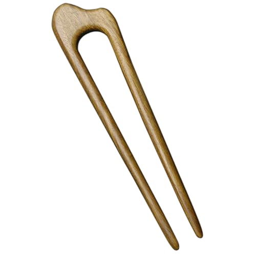 MUCKLILY U förmige Haarnadel aus Grünem Sandelholz für Dickes Langes Haar Langlebiger Haarkamm Handgefertigter Haarschmuck für Dutt und Hochsteckfrisuren bei Frauen von MUCKLILY