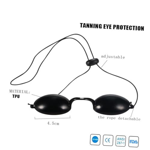MUCKLILY Uv-schutz Safety Eye Patch Augenmaske Schwarz Ergonomisch Komfortabel Für Kosmetik Led-behandlung Zahnaufhellung von MUCKLILY