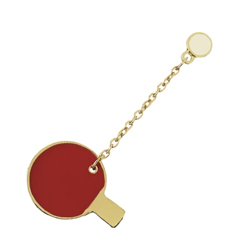 MUCKLILY Versatile Pong Paddle Brosche Modisch Einzigartig Leichter Ansteckpin für Kleidung Taschen Schals Damen Geschenk für Alltag Party Geburtstag Valentinstag von MUCKLILY