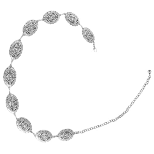 MUCKLILY Verstellbare Taillenkette für Damen Bauchschmuck für Kleider Vintage Design für und Outfit Hochwertiges Silberfarben von MUCKLILY