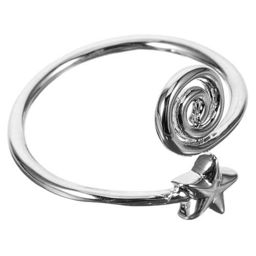 MUCKLILY Verstellbarer Damenschmuck Zehenring aus Metall Vintage Design Offener Stern Zehenring für Sommer Strandparty Geschenk von MUCKLILY