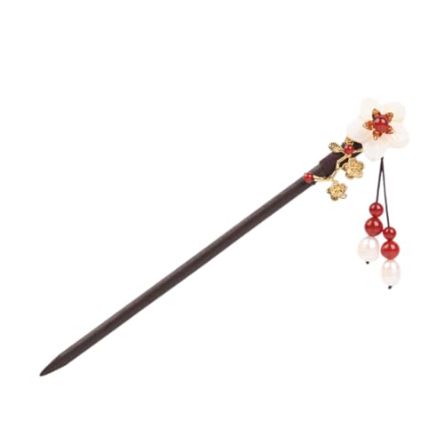 MUCKLILY Vintage Chinesischer Haarschmuck Haarnadel Blüte mit Quaste Handgefertigter Haarstab für Damen Klassischer Haarpin im Retro Stil Feines Kopfschmuck Accessoire für Frisuren von MUCKLILY