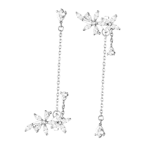 MUCKLILY Vintage Damen Ohrhänger mit Strass Lange Quasten Funkelnde Glitzer Tropfen Elegante Baumelnde Ohrringe für Festliche Anlässe Feiner Schmuck für Damen von MUCKLILY
