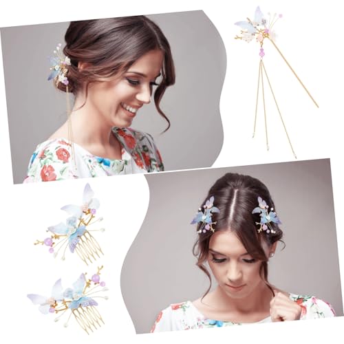 MUCKLILY Vintage Haarschmuck mit Handgefertigten Blauen Schmetterling Haarstäben und Haarkämmen Langlebig Elegant Praktisch Geeignet für Damen und Festliche Frisuren MUCKLILY Vintage Haarschmuck mit Handgefertigten Blauen Schmetterling Haarstäben und Haarkämmen Langlebig Elegant Praktisch Geeignet für Damen und Festliche Frisuren von MUCKLILY