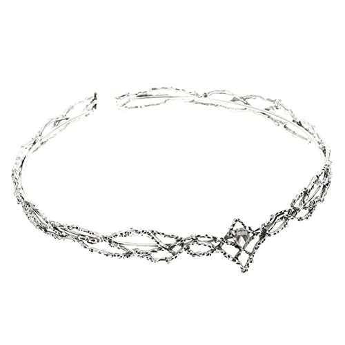 MUCKLILY Vintage Herren Krone mit Funkelnden Zirkonsteinen Rundes Diadem Haarschmuck Bequemes Langlebiges Stirnband für Cosplay Party Hochzeit Halloween und Festliche Anlässe von MUCKLILY