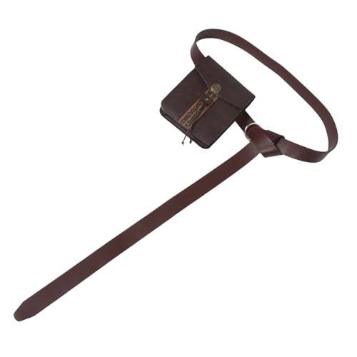 MUCKLILY Vintage Mittelalter Gürteltasche Robuste Stilvolle Wikinger Hüfttasche aus Pu Material für LARP Renaissance kostüme Wandern und Outdoor Abenteuer von MUCKLILY