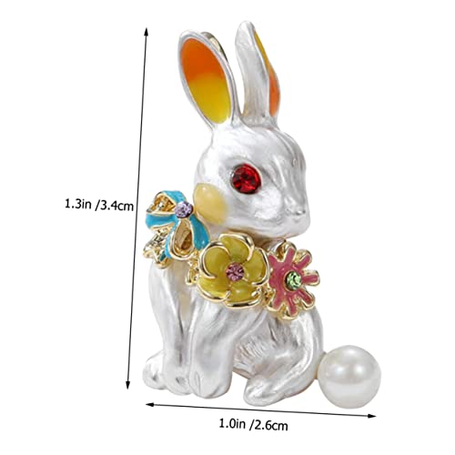 MUCKLILY Vintage Rabbit Brosche Pin Kreative Niedliche Hasen Anstecknadel Modisches Sorgfältig Poliertes Accessoire für Kleidung Einfach Anzubringen für Ostern und Valentinstag von MUCKLILY