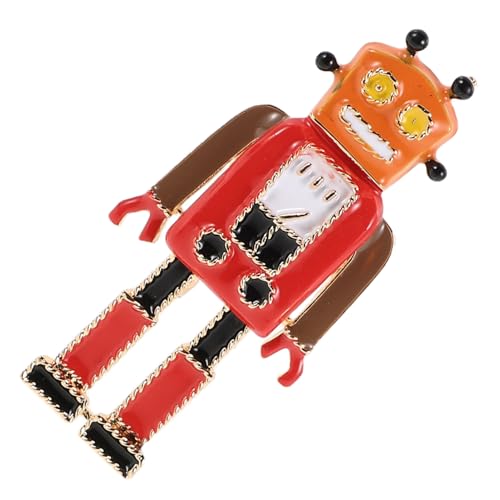 MUCKLILY Vintage Roboter Brosche Anstecknadel für Männer Einzigartiges Design Legierung Dekorative Pin für Anzüge Schals Rucksäcke Retro Stil für Modebewusste von MUCKLILY