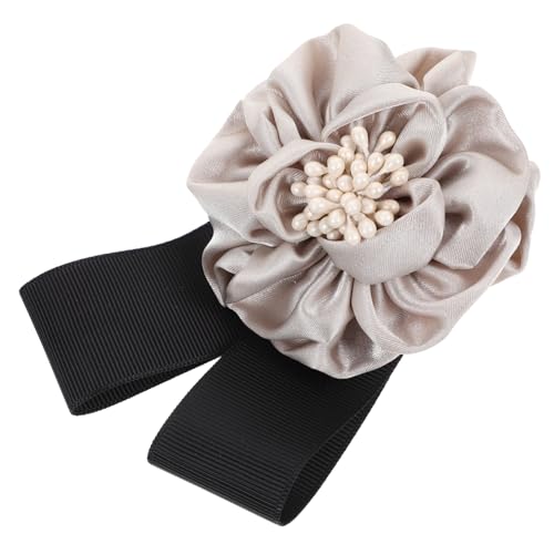 MUCKLILY Vintage Satin Brosche Damen Anstecknadel für Blusen Jacken Rucksäcke Stilvolle Blumenform Sicherer Pin Clip Geschenkidee für Weihnachten Geburtstag Festliche Anlässe von MUCKLILY