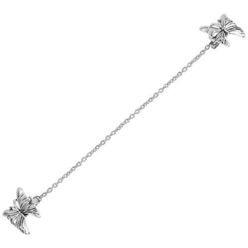 MUCKLILY Vintage Schmetterling Cardigan Clip Kettenbrosche Eleganter Schalclip Damen Kleidung Accessoire für Vielseitige Outfits und Stilvolle Akzente von MUCKLILY