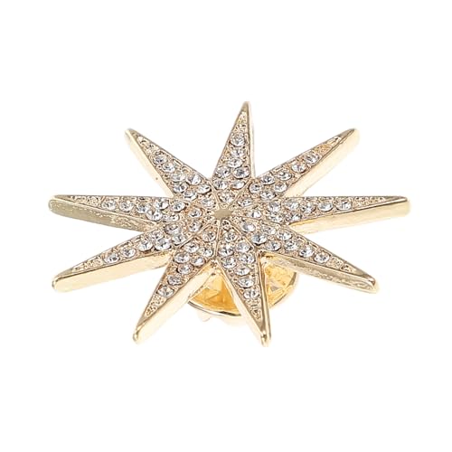 MUCKLILY Vintage Stern Brosche aus Langlebiger Legierung mit Funkelnden Strasssteinen Eleganter Anstecknadel für Damen Modisches Accessoire für Kleidung Rucksäcke und Hüte Einzigartiges von MUCKLILY