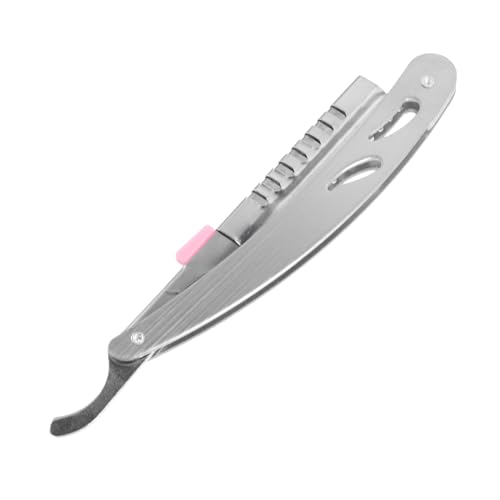 MUCKLILY Vollstahl Vintage Klapp Rasierer für Bart und Haarschnitt Handliches Werkzeug für Augenbrauenformung und Diy für Salon und Zuhause von MUCKLILY