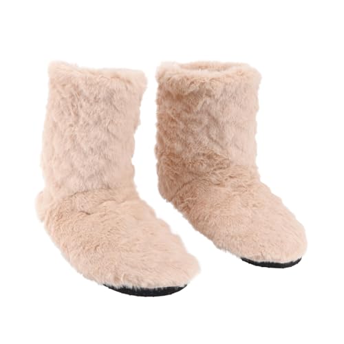 MUCKLILY Warme Dicke Hausschuhe für Innenbereich Rutschfeste Sohle Bequem und Hautfreundlich Verschleißfest in Camel für Küche Wohnzimmer Schlafzimmer Unisex von MUCKLILY
