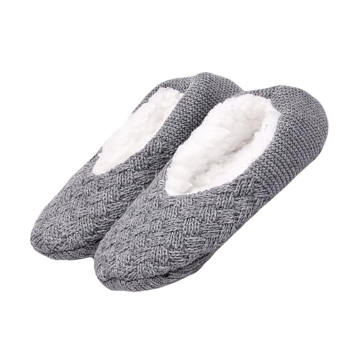 MUCKLILY Warme Dicke Haussocken aus Acryl für Damen und Herren Rutschfeste Kuschelsocken mit Noppen Gemütliche Slipper Socks für Kalte Wintertage und Glatte Böden von MUCKLILY