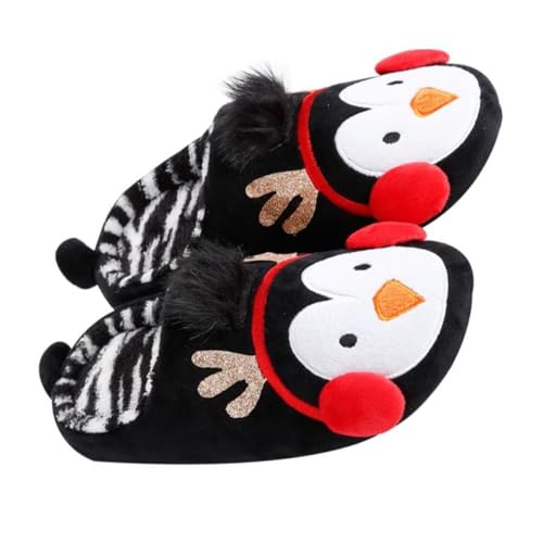 MUCKLILY Warme Pinguin Hausschuhe Damen Herren Rutschfeste Winter Slipper für Zuhause Gemütliche Indoor Pantoffeln Weiche Baumwollfilz Hausschuhe für Herbst und Kalte Tage von MUCKLILY