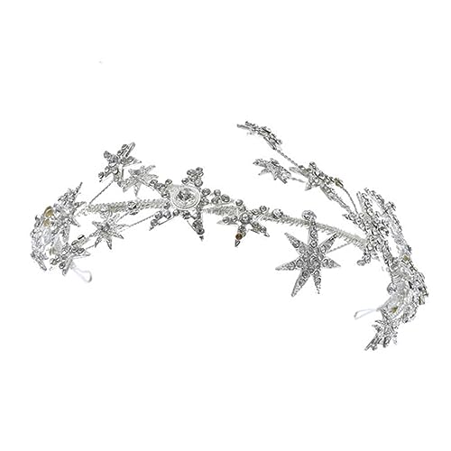 MUCKLILY Wasserdichte Silberne Brautkrone mit Funkelnden Strassstern Verstellbar und Bequem für Hochzeit Geburtstagsfeier und Besondere Anlässe Hochwertiger Haarschmuck für Damen von MUCKLILY