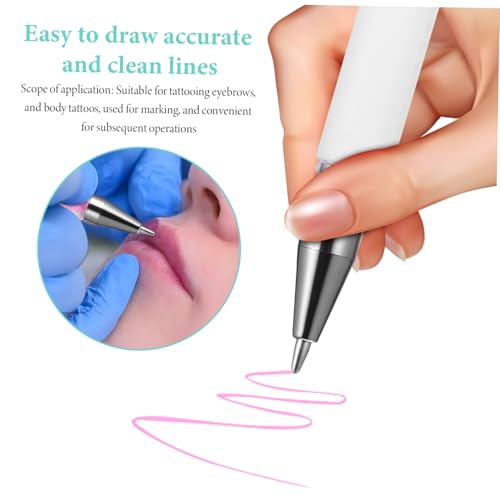 MUCKLILY Wasserdichter Microblading Augenbrauenstift mit Ersatzminen Präziser Tattoo Mapping Pen für Natürliche Sichere und Langlebige Augenbrauenzeichnung von MUCKLILY