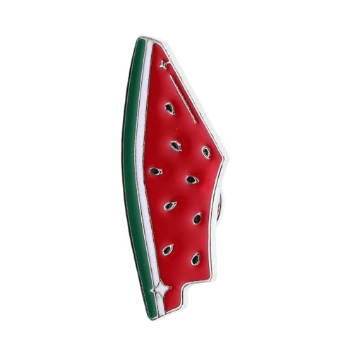 MUCKLILY Wassermelonen Brosche Lustige Emaille Anstecknadel für Sommermode Fruchtförmiger Schmuck für Kleidung Taschen und Hüte Stilvolles Accessoire für von MUCKLILY