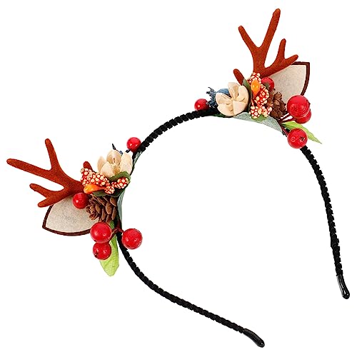 MUCKLILY Weihnachtliches Geweih Stirnband Festlicher Haarreif für Weihnachten für Feiertagsfeiern Sorgt für Fröhliche von MUCKLILY