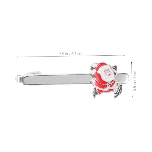MUCKLILY Weihnachtsmann Krawattenklammer Herren Festlicher Santa Claus Design Robuste Legierung Stilvoller Necktie Clip Für Party Business Und Feiertage Geschenk von MUCKLILY