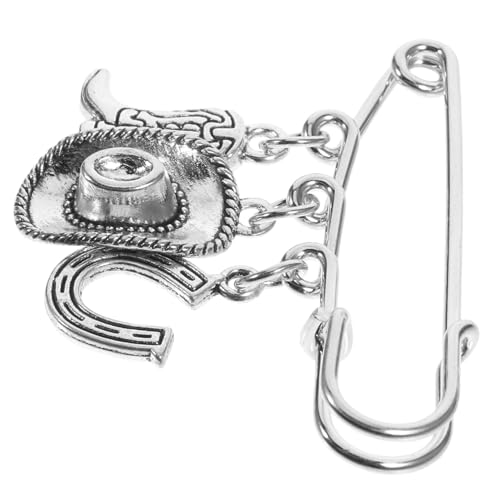 MUCKLILY Western Brooch Pin Unisex Cowboy Hat Design Cardigan Clip für Damen und Herren Vielseitiger Strickjackenverschluss Eleganter Schmucknadel für Besondere Anlässe und Geschenke von MUCKLILY