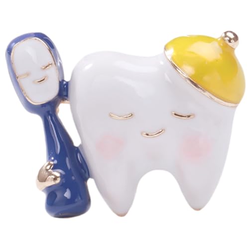 MUCKLILY Zahn brosche Emaille Pin Damen Anstecknadel für Kleidung Rucksack Hüte Vielseitige Niedliche Zahn accessoire für Erwachsene Teens Geschenk für Mundgesundheit Charity von MUCKLILY